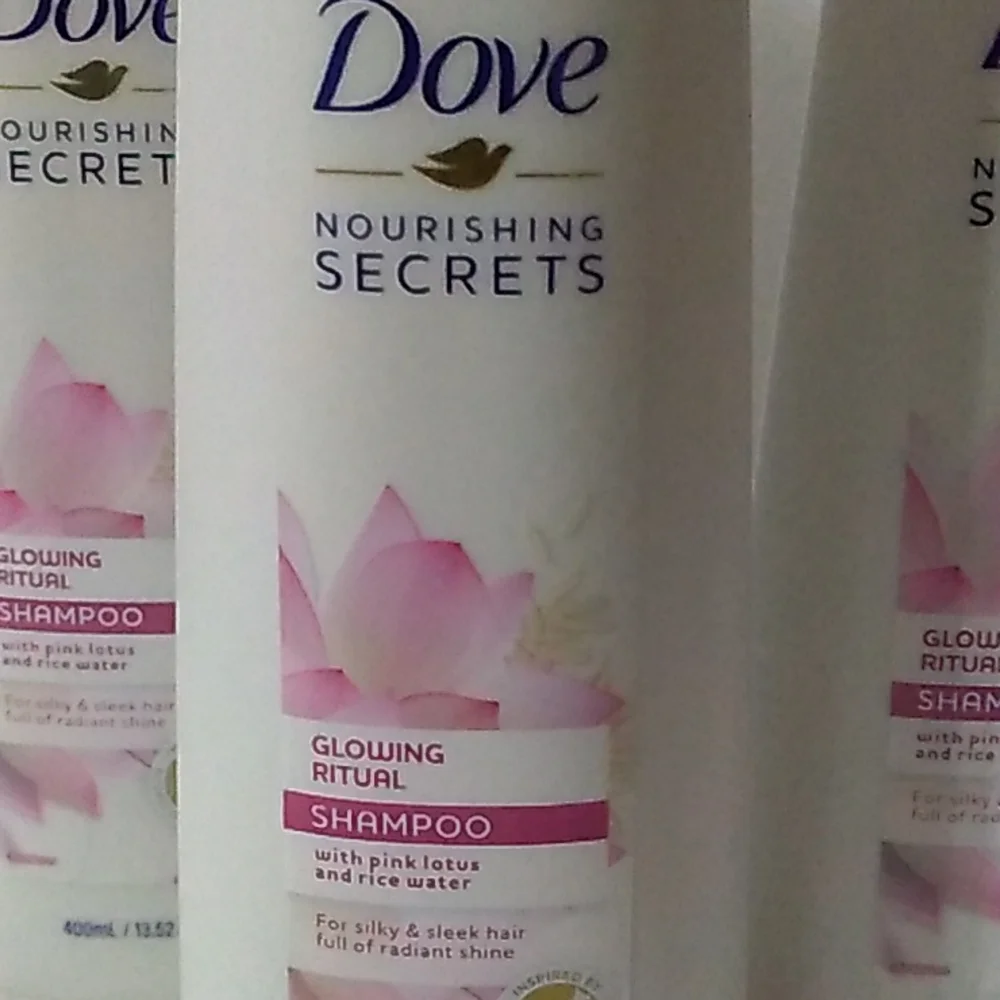 Dove Nourishing Glowing Rituals Shampoo 3 bottles 13.52 oz each